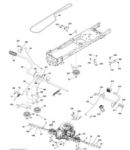 Drive Diagram and Parts List for TS138 (96041042900)(2019-04) Husqvarna Lawn Tractor
