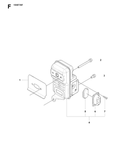 Muffler Diagram and Parts List for 150BT 20084000001 - 20184199999 Husqvarna Leaf Blower / Vacuum