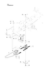 Transmission 2 Diagram and Parts List for R16 (965161601)(2010-07) Husqvarna Lawn Tractor