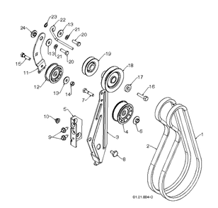 Chassis, Engine And Pulleys 4 Diagram and Parts List for ST268EP (96191003808)(2013-06) Husqvarna Snow Blower