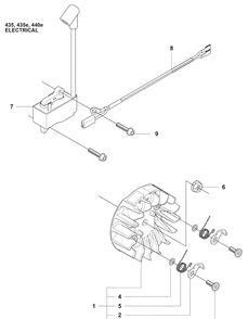 Electrical Diagram and Parts List for 440E 2009-02 Husqvarna Chainsaw