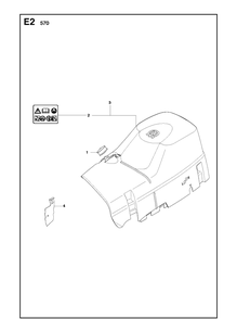 Cylinder Cover Diagram and Parts List for 570 (570 EPA)(20090100001-Current) Husqvarna Chainsaw