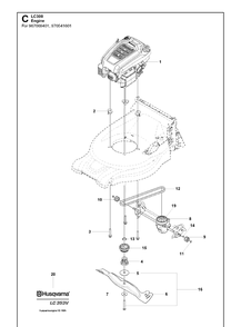 Engine 3 Diagram and Parts List for LC353V  Husqvarna Lawn Mower