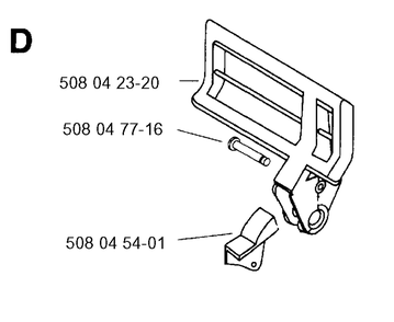 Handle Diagram and Parts List for 16 19954000001-19991400000 Husqvarna Chainsaw