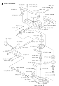 Gear Housing Diagram and Parts List for 323HE3 20090900001-Current Husqvarna Hedge Trimmer