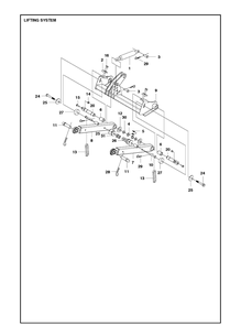 Mower Lift / Deck Lift Diagram and Parts List for P520D (967602001)(2016) Husqvarna Lawn Mower