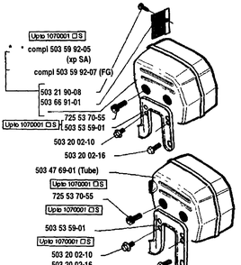 Part Location Diagram of 503599207 Husqvarna 