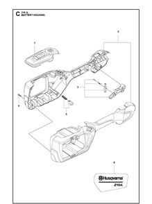 Part Location Diagram of 536503301 Husqvarna Spring cassette assembly