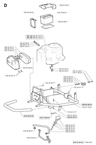 Engine Diagram and Parts List for PF18 2000-03 Husqvarna Lawn Tractor