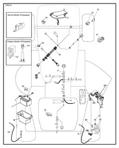 Electrical Diagram and Parts List for YTH2246 2018 Husqvarna Lawn Tractor