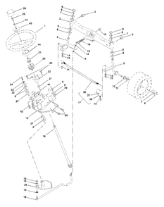 Steering Diagram and Parts List for GTH2250 (954567093-A)(2000-11) Husqvarna Lawn Tractor