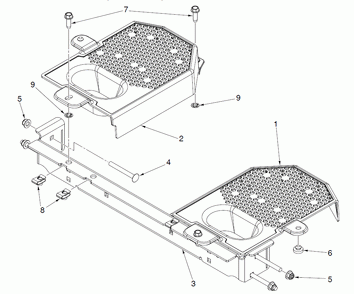 Cross Member and Fan Covers Diagram and Parts List for Z460XS (970497202-00)(2020-10) Husqvarna Lawn Tractor