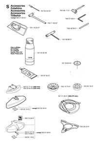 Accessories 2 Diagram and Parts List for 240R 20053600001 & Above Husqvarna Trimmer