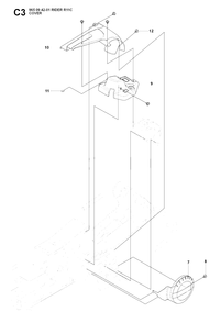 Cover Diagram and Parts List for R11C (965094201)(2007-01) Husqvarna Lawn Tractor