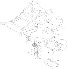 Part Location Diagram of 539112636 Husqvarna REAR DEBRIS SHIELD
