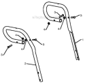 Handle Diagram and Parts List for 5524ST 96191001605 - 2009-08 Husqvarna Snow Blower