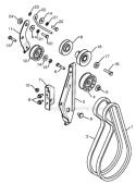 Belt Guard Pulley Diagram and Parts List for 5524ST 96191001605 - 2009-08 Husqvarna Snow Blower