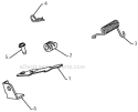 Handle Diagram and Parts List for 5524ST 96191001606 - 2010-04 Husqvarna Snow Blower