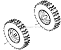 Part Location Diagram of 536029301 Husqvarna WHEEL ASM 16X4.8 RH NPS MS417