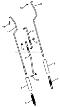 Handle Diagram and Parts List for 5524ST 96191001607 - 2011-05 Husqvarna Snow Blower