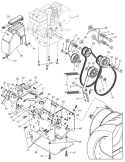 Chassis Engine Pulleys Diagram and Parts List for 5524ST EUA - 954170234 - 2004-09 Husqvarna Snow Blower