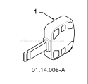 Page F Diagram and Parts List for 5524SB 5524 SB 96193002500 -2008-08 Husqvarna Snow Blower
