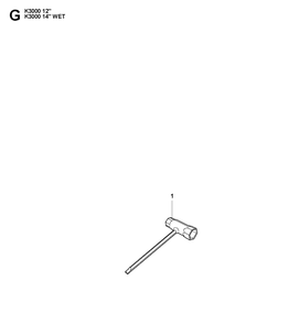 Tools Diagram and Parts List for K3000 2008-05 Husqvarna Lawn Tractor Accessories