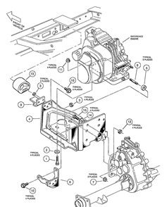 Engine Mounting Diagram and Parts List for HUV4210GXP 2005-06 Husqvarna Lawn Tractor