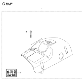 Cover Diagram and Parts List for 455 RANCHER Husqvarna Chainsaw
