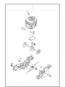 Part Location Diagram of 588992811 Husqvarna CRANKCASE ENGINE KIT