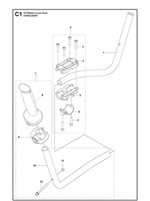 Handle 4 Diagram and Parts List for 531RS  Husqvarna Brush Cutter