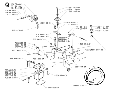 Electrical Diagram and Parts List for R11BIO 2002-02 Husqvarna Lawn Tractor