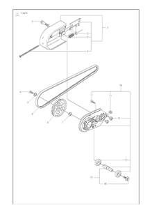 Belt Guard And Pulley Diagram and Parts List for K1270 (K1270 Rail)(2016-07) Husqvarna Table Saw Accessories