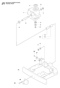 Transmission 3 Diagram and Parts List for R13AWD (965094601)(2007-01) Husqvarna Lawn Tractor