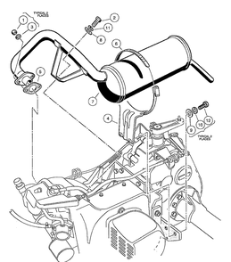 Exhaust System - Fe350 Engine Diagram and Parts List for HUV4210GXP 2005-06 Husqvarna Lawn Tractor