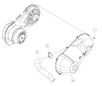 Clutch Cover (Standard) Diagram and Parts List for HUV4421GXP 2009 Husqvarna Lawn Tractor