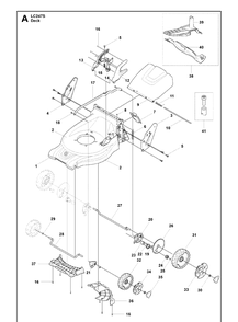 Mower Deck / Cutting Deck 2 Diagram and Parts List for LC247S  Husqvarna Lawn Mower