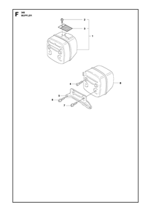 Muffler Diagram and Parts List for 365 20101800001-Current Husqvarna Chainsaw