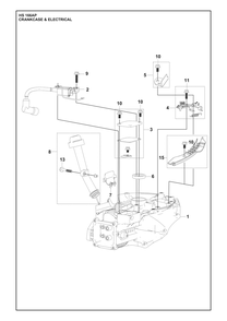 Crankcase And Electrical Diagram and Parts List for HS166AP  Husqvarna Engine
