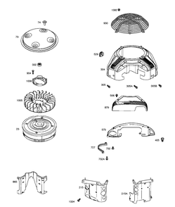 Housing Diagram and Parts List for 386777-0007-G1  Husqvarna Engine