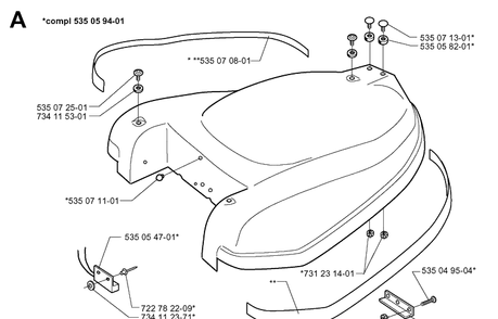 Part Location Diagram of 535071101 Husqvarna Protector
