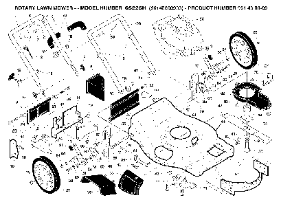 Repair Parts Diagram and Parts List for 6522SH (96143000903)(2006-01) Husqvarna Lawn Mower