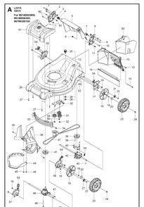 Mower Deck / Cutting Deck 2 Diagram and Parts List for L221A  Husqvarna Lawn Mower
