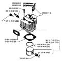 Page H Diagram and Parts List for 51 1994-06 Husqvarna Chainsaw