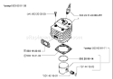 Page H Diagram and Parts List for 55RANCHEREPA 55 Rancher EPA 1998-08 Husqvarna Chainsaw