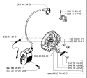 Page F Diagram and Parts List for 55RANCHEREPA 55 Rancher EPA 2000-05 Husqvarna Chainsaw