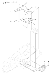 Cover 2 Diagram and Parts List for RIDER175 (965104901)(2007-01) Husqvarna Lawn Mower
