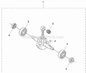Crankshaft Diagram and Parts List for 560BFS 2011-10 Husqvarna Leaf Blower / Vacuum