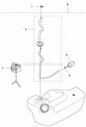 Fuel Tank Diagram and Parts List for 560BTS 2011-10 Husqvarna Leaf Blower / Vacuum