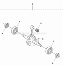 Crankshaft Diagram and Parts List for 560BTS 2011-10 Husqvarna Leaf Blower / Vacuum